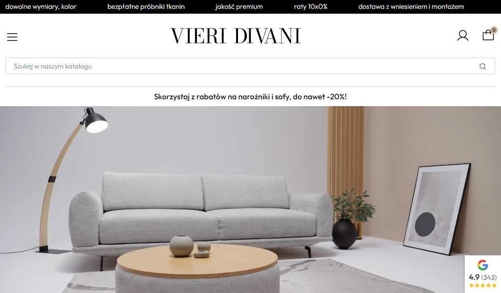 Vieri Divani - Nowoczesne sofy na wymiar